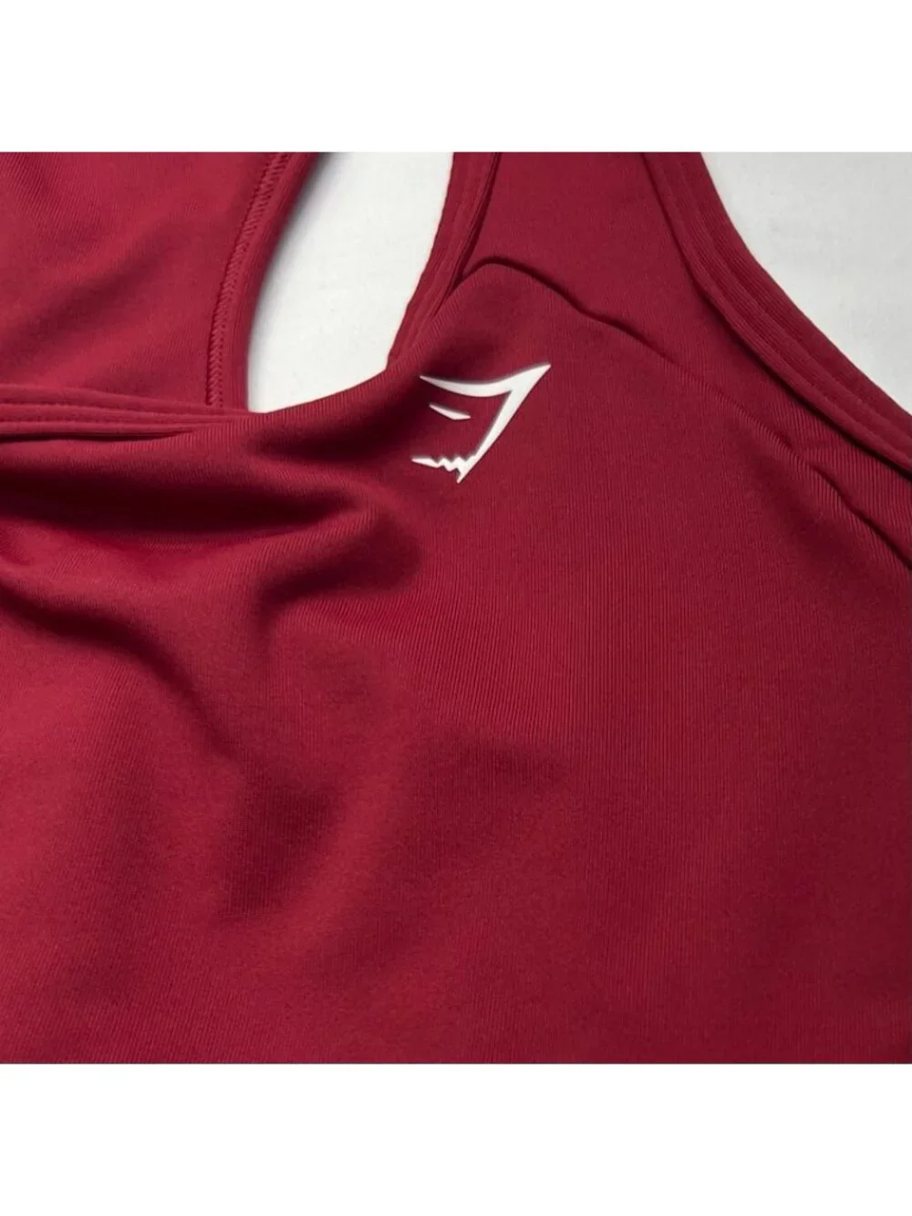 GYMSHARK Women's Racerback Sports Bra Maroon Large